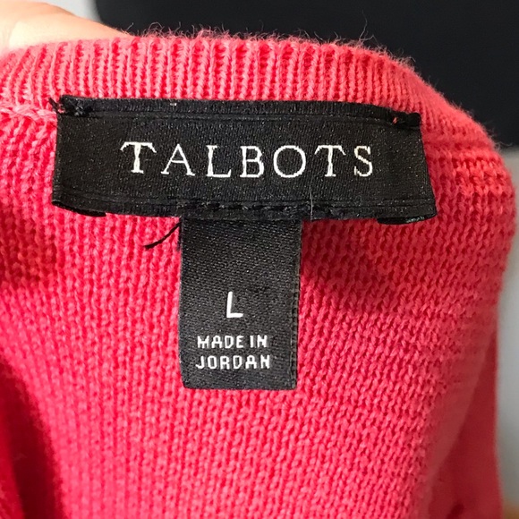 Talbots Ruffled Full Zip Office Cardigan Sweater Pockets - Picture 4 of 8